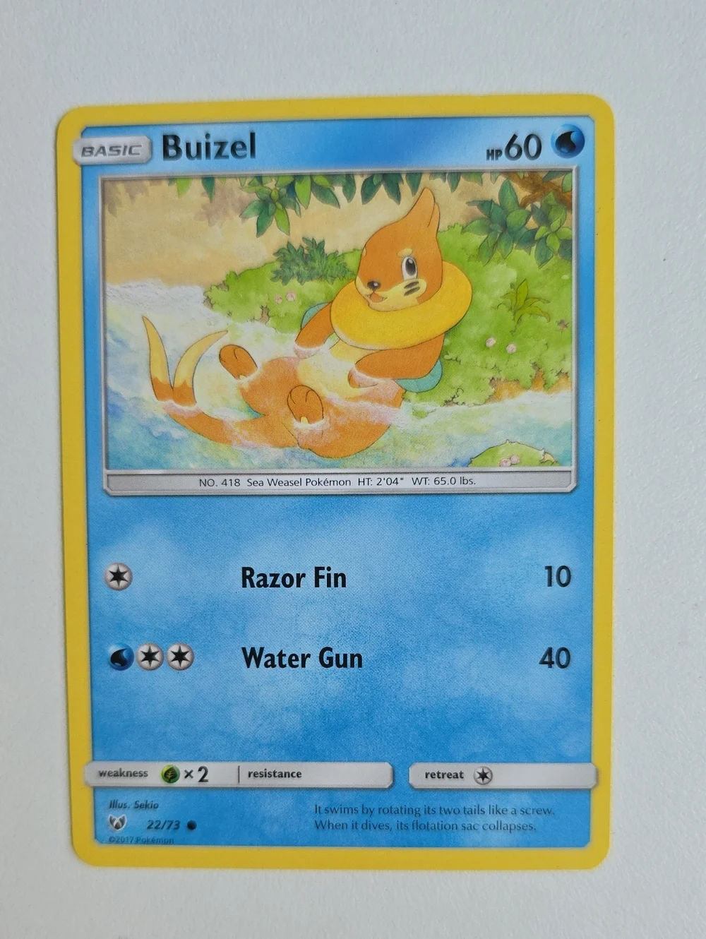 Pokemon Buizel And Floatzel Trading Card